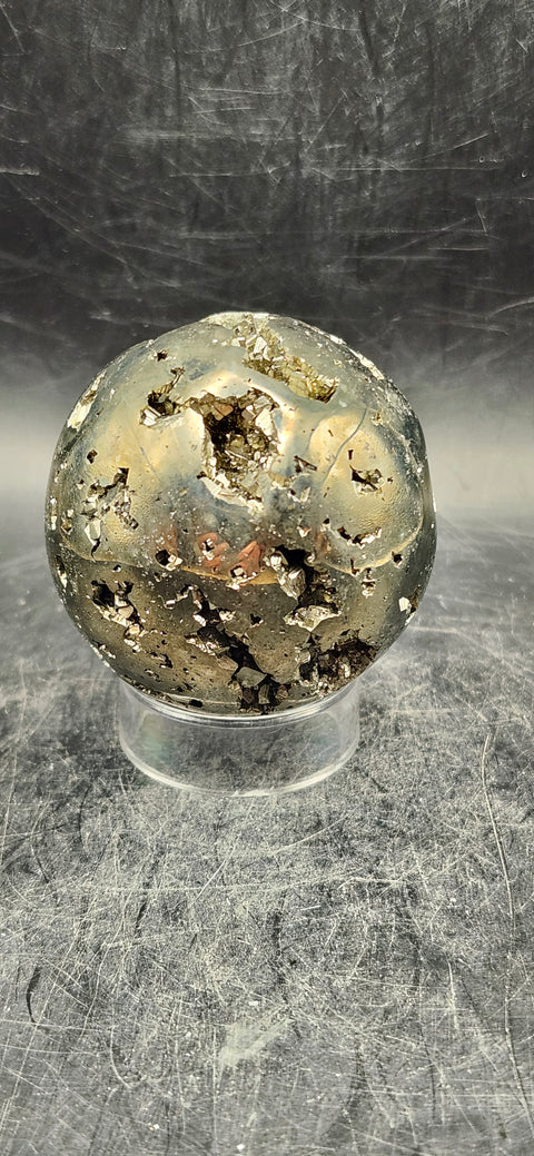 Pyrite sphere! 49.6mm, 1.9 inches, 9.3 ounces!