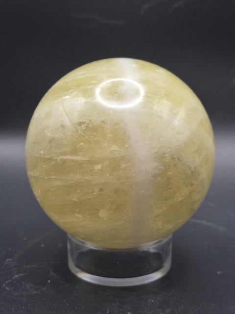 Large citrine sphere! 76.4mm, 3 inches, 1.6 pounds!