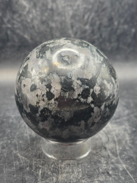 Indigo gabbro sphere! 62.8mm, 2.4 inches, 13 ounces