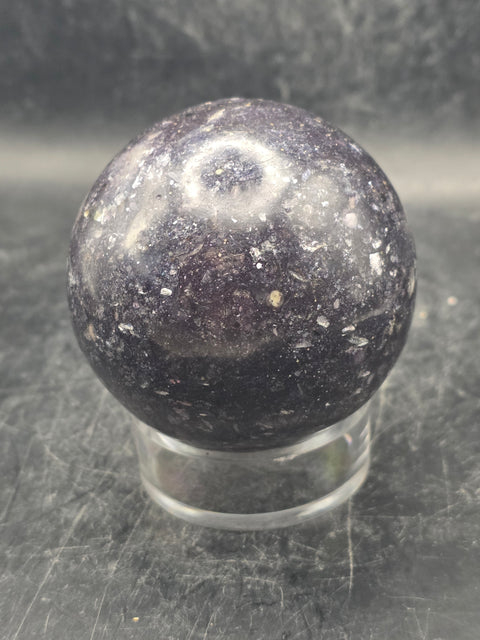 Lepidolite sphere! 61.6mm, 2.4 inches, 11 ounces