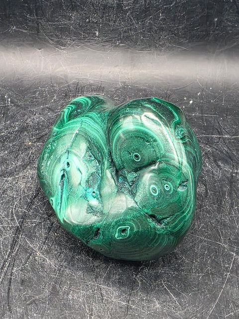 Malachite polished free form! 10 ounces, 3.2 inches long, 1.8" wide!