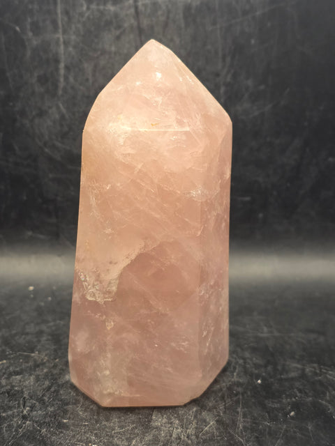 Large rose quartz tower! 4.2 inches tall, 14 ounces