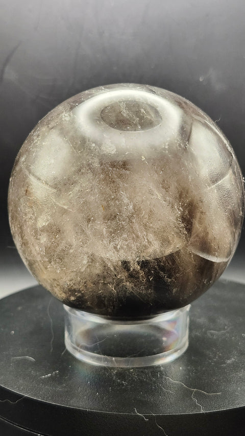 Smoky quartz sphere! 1.9 pounds, 79mm, 3.1 inches