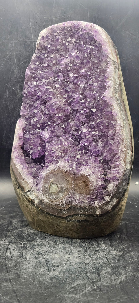 XXL amethyst cut base free form! 6.5 inches tall, 4.3" wide, 3.13 pounds!