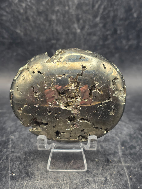 Pyrite palm stone! 6 ounces, 2.2 inches wide
