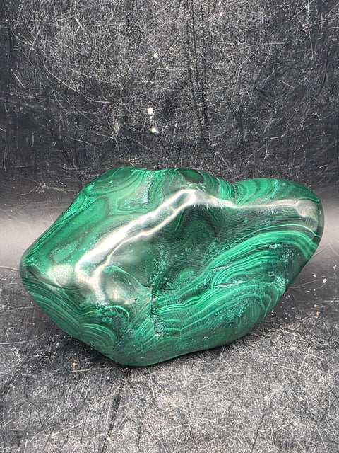 Malachite polished free form! 10 ounces, 3.2 inches long, 1.8" wide!