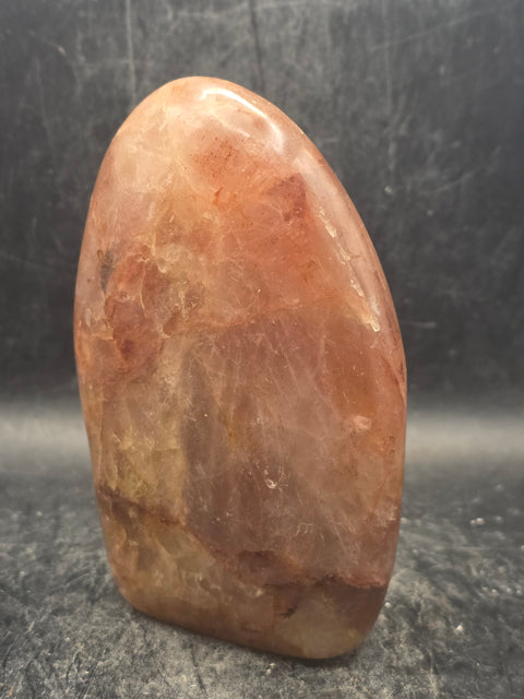 Red hematoid fire quartz free form! 13 ounces, 4.1 inches tall, 2.6" wide
