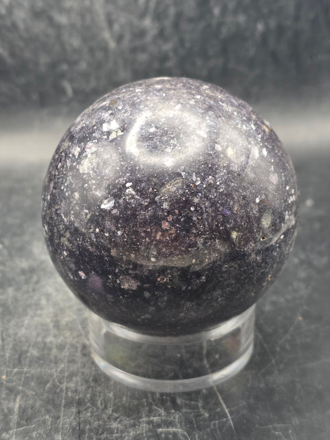 Lepidolite sphere! 12.7 ounces, 63.9mm, 2.5 inches