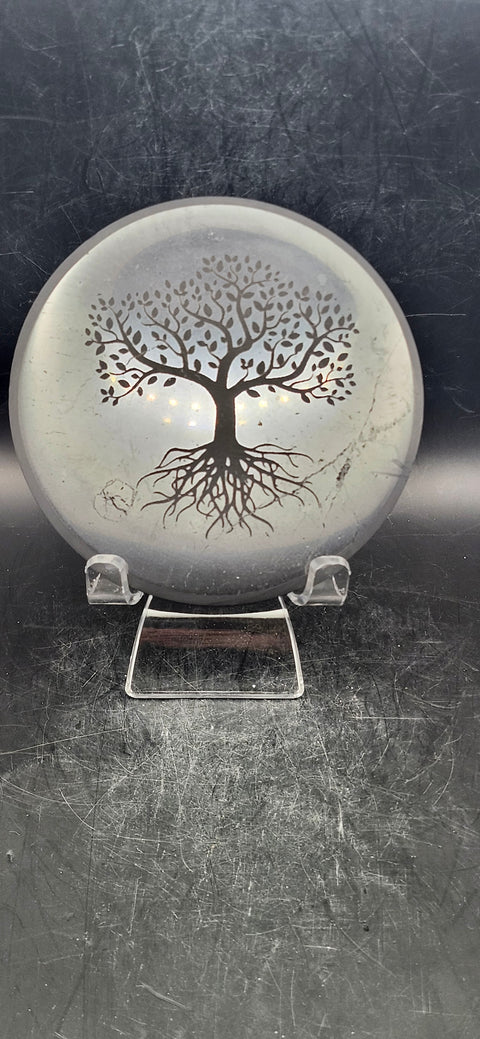 Shungite tree of life charging plate! 3.75 inches, 6 ounces!