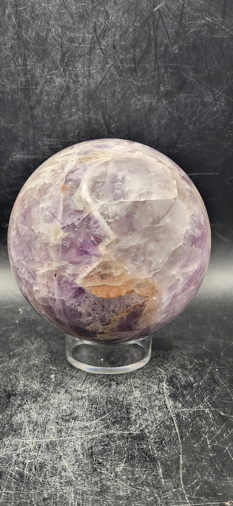 Dream amethyst sphere! 70.1mm, 2.7 inches, 1 pound!