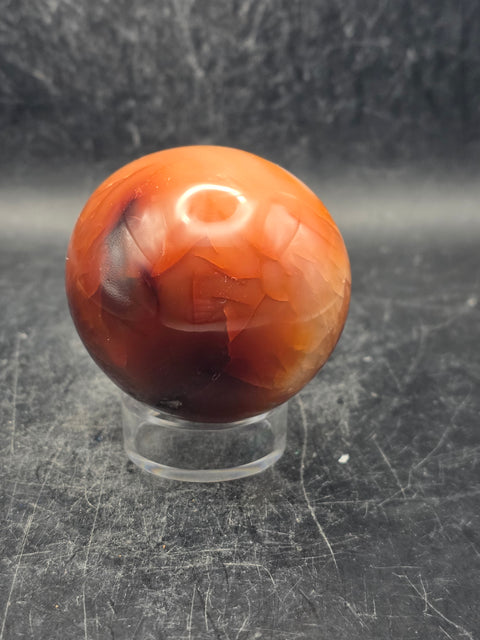 Carnelian agate egg! 7.2 ounces, 2.5 inches tall, 1.9" wide