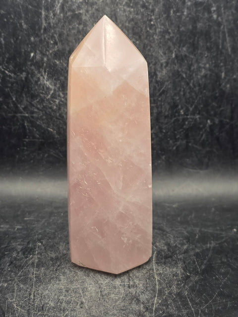Large rose quartz tower! 12.8 ounces, 4.1 inches tall