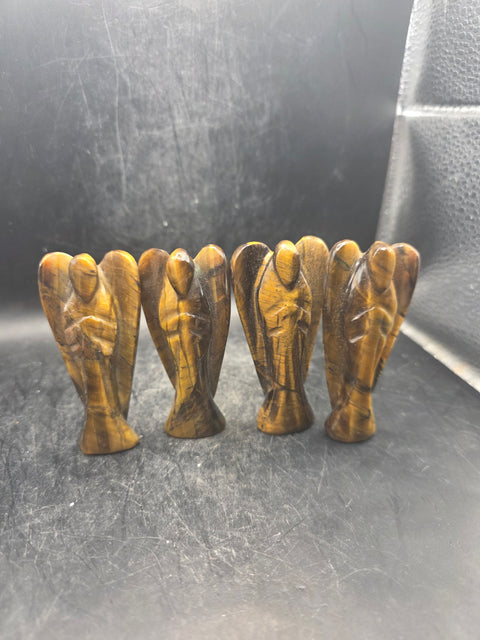 Tiger eye gemstone angel! 3 inches tall, 1.6 ounces