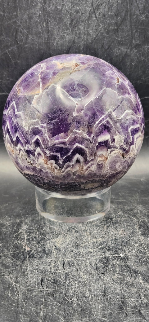 Dream amethyst sphere 78.6mm, 3 inches, 1.7 pounds!
