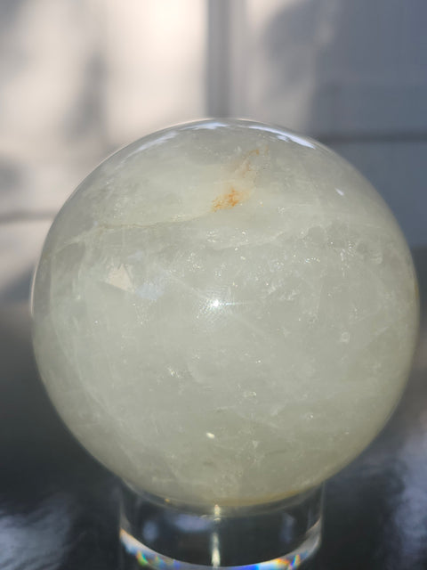 Clear quartz sphere! 1.7 pounds, 77mm, 3 inches