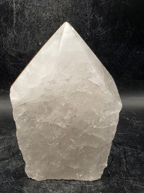 Clear quartz polished top point! 14 ounces, 3.9 inches tall