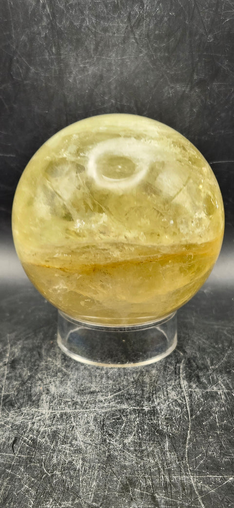 Citrine sphere! 74.4mm, 2.9 inches, 1.4 pounds!
