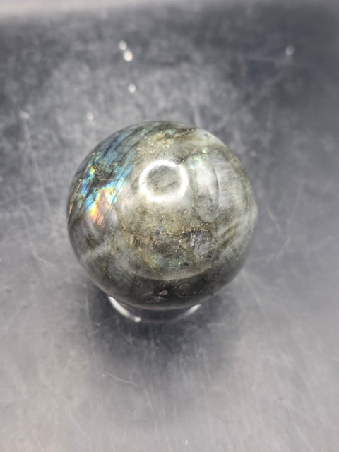Labradorite sphere! 50.3mm, 1.9 inches, 6.4 ounces