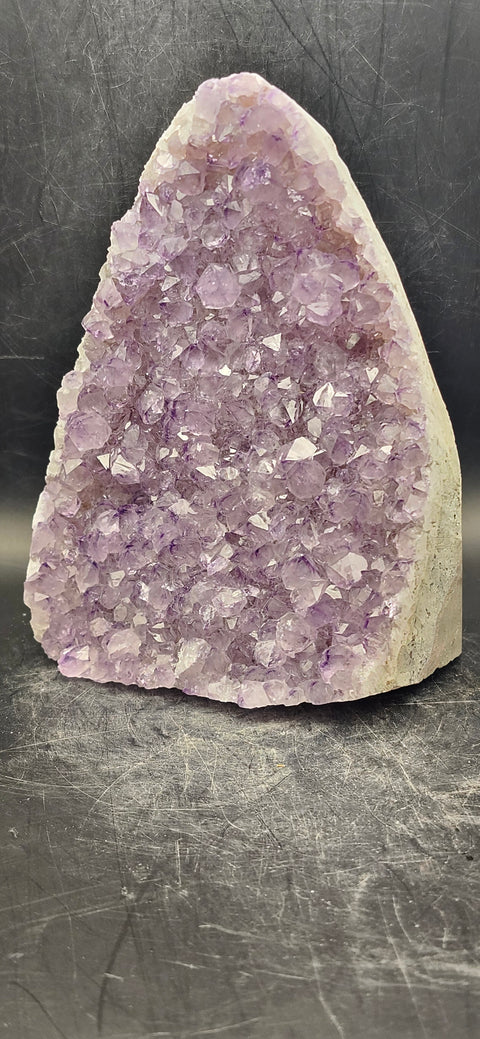 Amethyst cut base free form! 2 pounds, 5 inches tall, 3.5 wide, 3 thick
