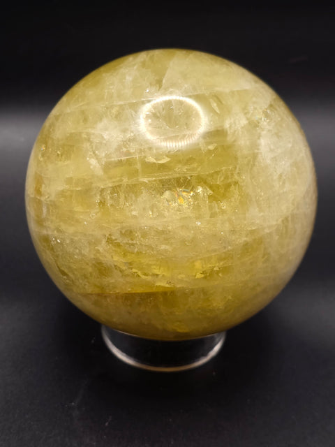 Large citrine sphere! 92mm, 3.6 inches, 2.7 pounds