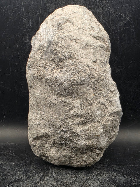 Large blue calcite geode! 1.15 pounds, 5.3 inches long, 2.3" wide