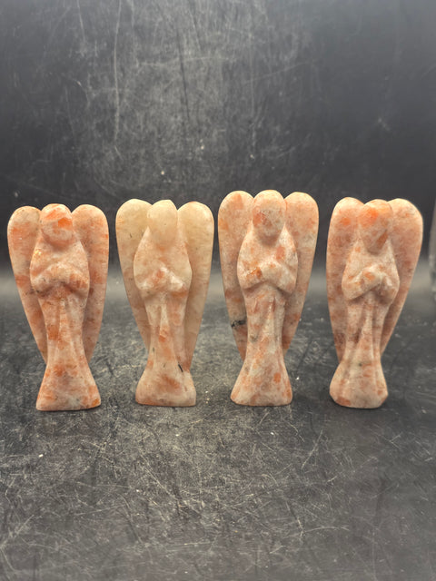 Sunstone gemstone angel! 3 inches tall, 1.4 ounces!