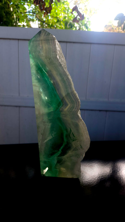 4.5 pound Massive druzy florite free form tower! 10.5 inches tall by 4 wide, 1.5 thick