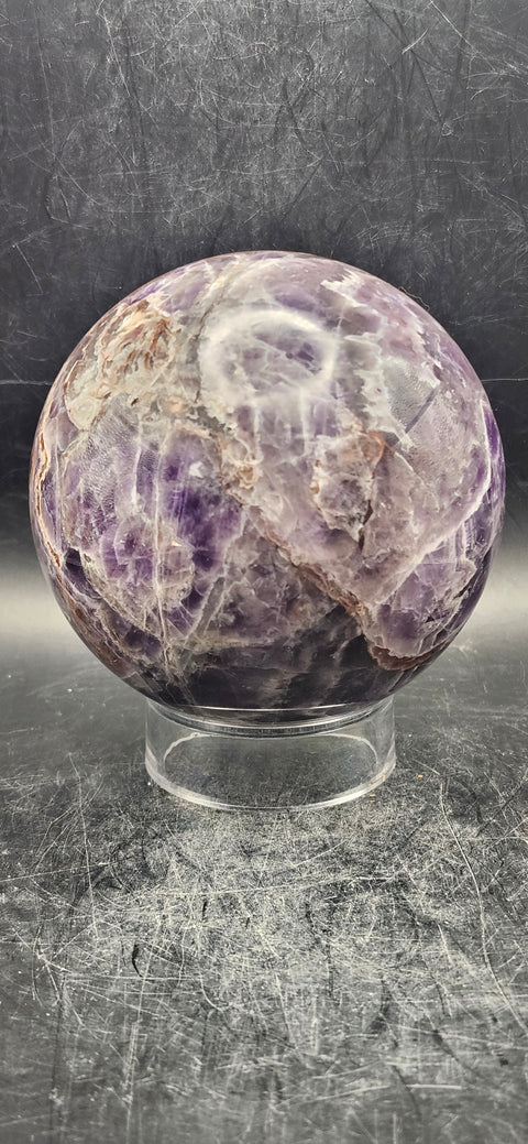 Dream amethyst sphere! 80.3mm, 3.1 inches, 1.9 pounds!