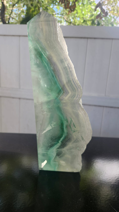 4.5 pound Massive druzy florite free form tower! 10.5 inches tall by 4 wide, 1.5 thick