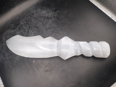8 inch selenite knife! 7 ounces!