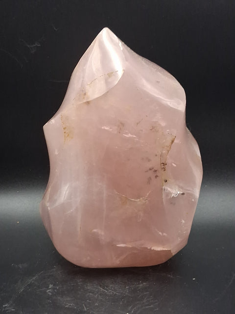 Large rose quartz flame tower! 2.3 pounds, 5 inches tall