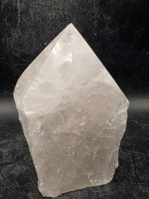 Clear quartz polished top point! 14 ounces, 3.9 inches tall