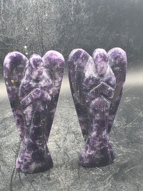 Lepidolite angel! 3 inches tall, 1.7 ounces!