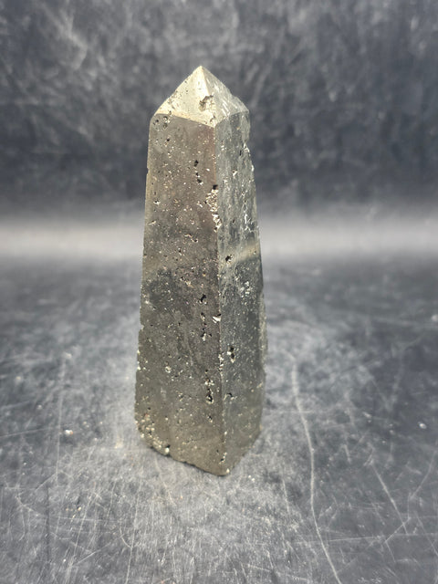 Pyrite tower! 4.9 ounces, 3.3 inches tall