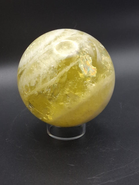 Citrine sphere! 73.2mm, 2.8 inches, 1.3 pounds! #rainbows