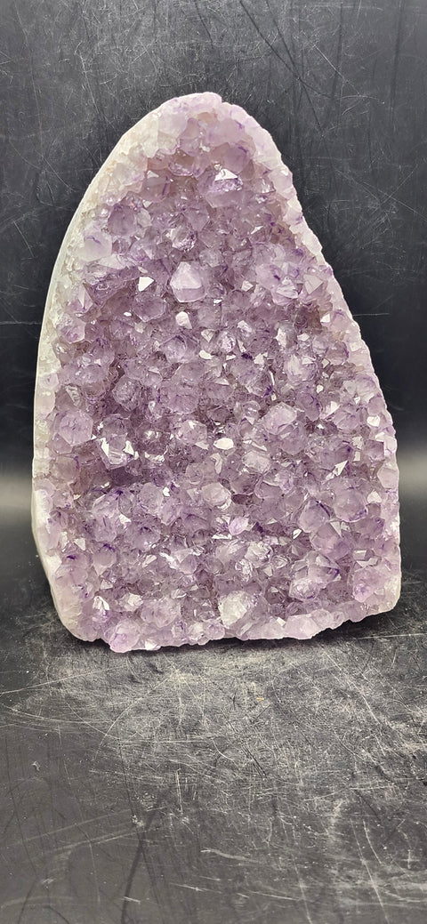Amethyst cut base free form! 2 pounds, 5 inches tall, 3.5 wide, 3 thick
