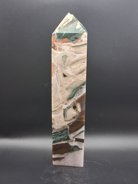 Large tree agate tower! 9.25 inches tall, 2.3 pounds!