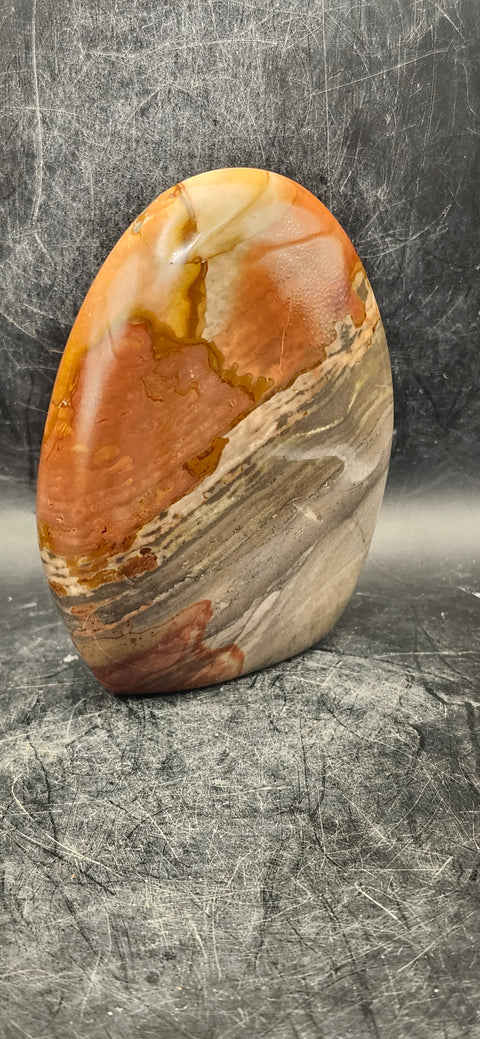Polychrome jasper free form! 13 ounces, 3.7 inches tall!