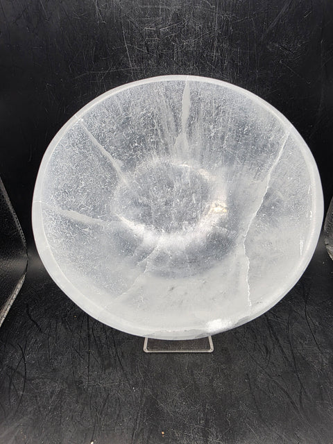 Deep selenite bowl! 5.3 inches, 1.4 pounds!