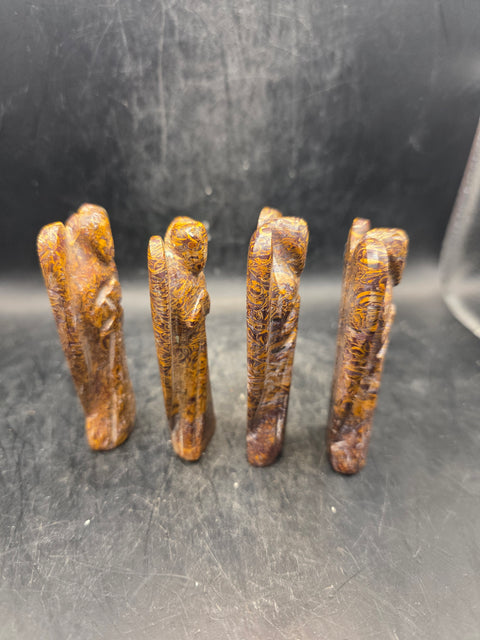 Miriam jasper gemstone angel! 3 inches tall, 1.6 ounces!