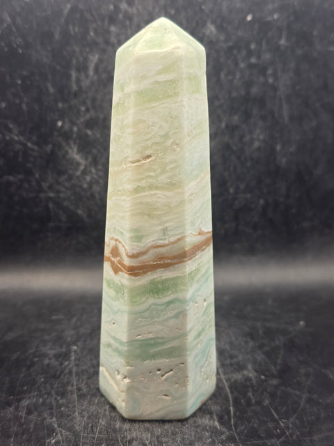 Caribbean calcite tower! 11.7 ounces, 5.7 inches tall