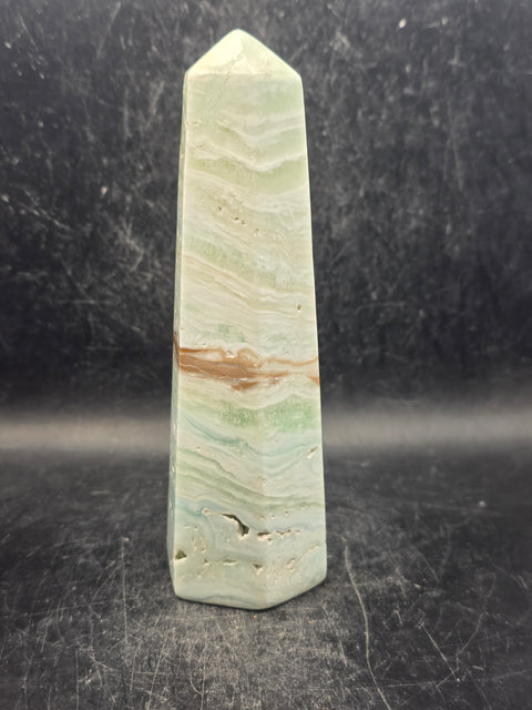Caribbean calcite tower! 11.7 ounces, 5.7 inches tall