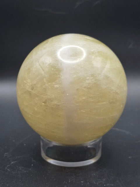 Large citrine sphere! 76.4mm, 3 inches, 1.6 pounds!