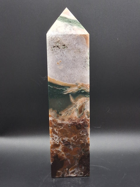 Large tree agate tower! 2 pounds, 8.5 inches!