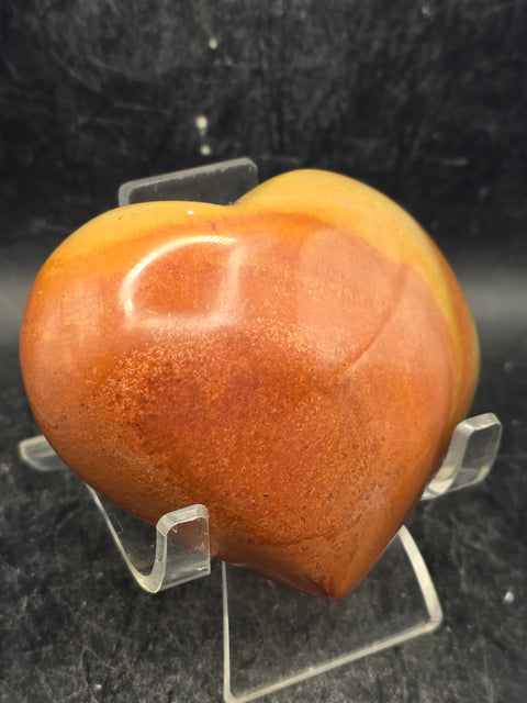Polychrome jasper heart! 7 ounces, 2.9 inches wide, 2.7" tall