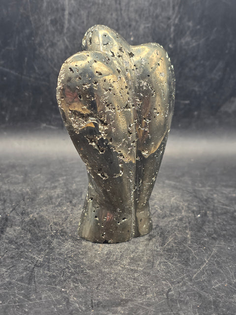 Large pyrite angel! 11.8 ounces, 3.6 inches tall, 2.4" wide