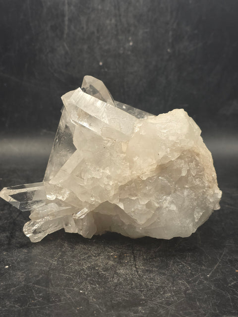 Clear quartz cluster! 13.2 ounces, 3.8 inches by 2.8 inches!