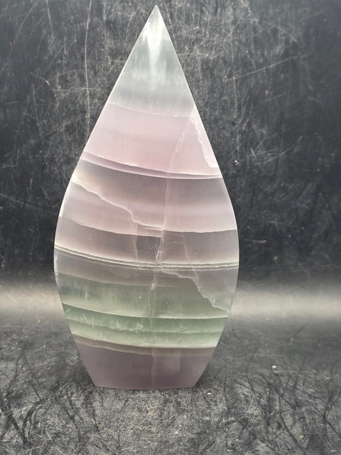 Yttrium florite tear tower! 5.1 inches tall, 2.5" wide, 12.4 ounces