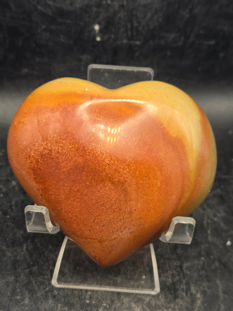 Polychrome jasper heart! 7 ounces, 2.9 inches wide, 2.7" tall