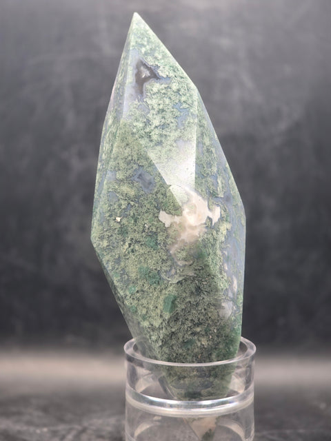 Moss agate prism! 11 ounces, 5.9 inches long, 1.5 inches wide
